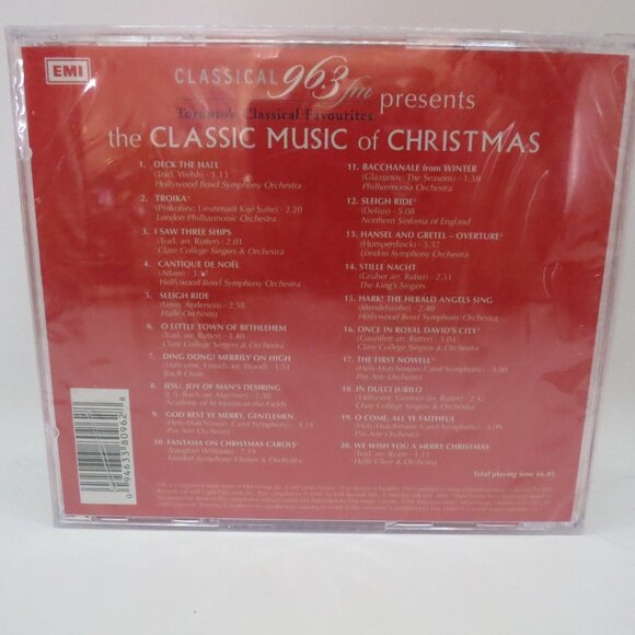 The Classic Music of Christmas CD Presented by Classical 96.3 fm Toronto New - Picture 2 of 3